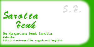 sarolta henk business card